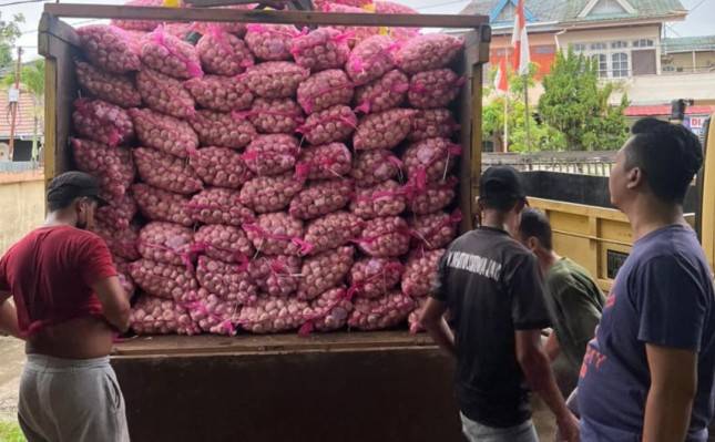 Polisi Berhasil Gagalkan Penyelundupan 7,2 Ton Bawang Putih Asal Malaysia