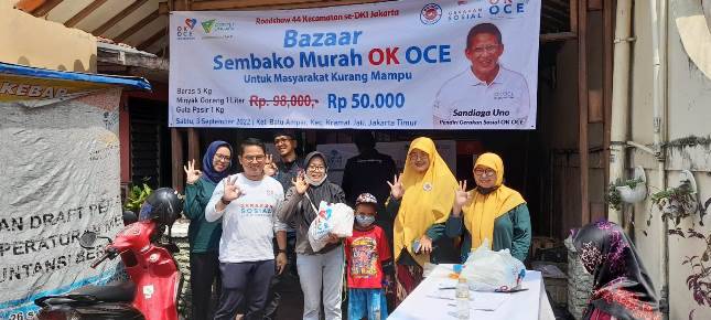 Harga Pangan Kian Naik Akibat Ancaman Inflasi, OK OCE Bantu Masyarakat Bazaar Sembako Murah