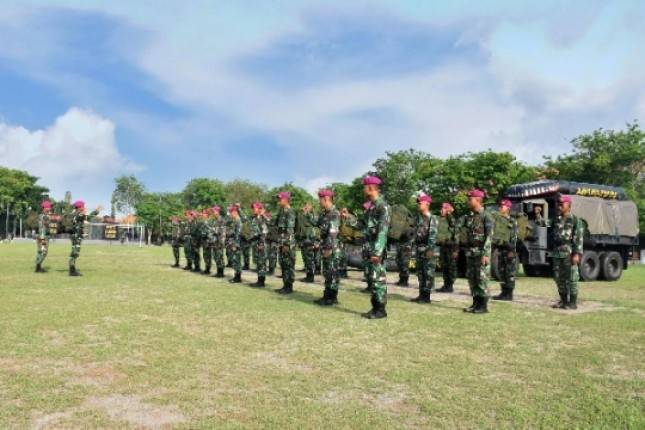 Prajurit Yonif 5 Marinir Laksanakan Apel Kesiapan Penanggulangan Bencana 