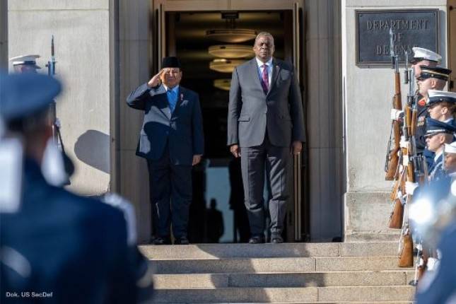 Menhan Prabowo Subianto dan Menhan AS Lloyd Austin III Tingkatkan Kerja Sama Pertahanan