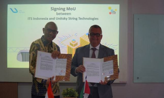 Top! Lakukan Transfer Teknologi Sistem Transportasi, Unitsky String Technologies Teken MoU dengan ITS Indonesia