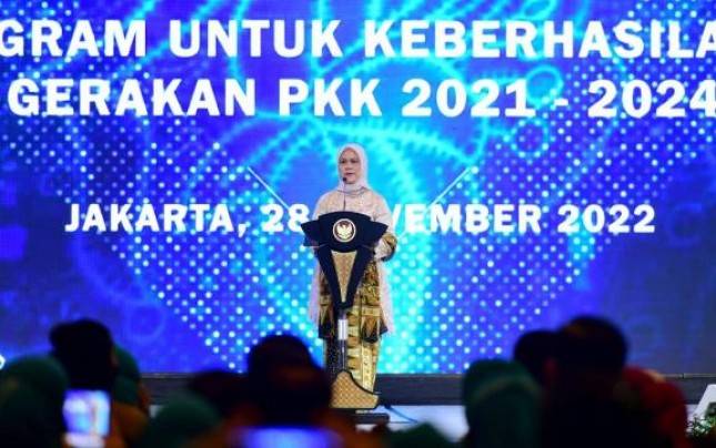 Ibu Iriana Jokowi Buka Penyelenggaraan Rakornas TP PKK Tahun 2022