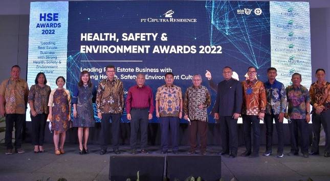 PT Ciputra Residence Secara Konsisten Memberikan Penghargaan untuk Mitra Kerja Kontraktor dan Internal Proyek di Acara Health, Safety, & Environment Award 2022