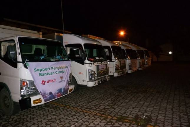 Sicepat Ekspres Bersama Baznas Salurkan Bantuan Logistik untuk Korban Gempa Cianjur
