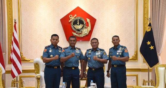 Dankormat MayjenTNI (Mar) Widodo Dwi Purwanto Terima Laporan Kenkat Tiga PATI Korps Marinir