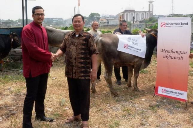 Sinar Mas Land Serahkan 252 Hewan Kurban ke Sejumlah Masjid  