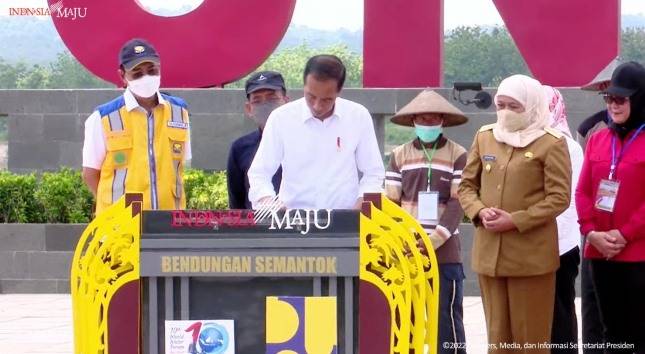 Presiden Jokowi Resmukan Bendungan Garapan PT Hutama Karya di Nganjuk Jatim