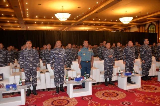Dankormar Mayor Jenderal (Mayjen) TNI (Mar) Widodo Dwi Purwanto Hadiri Exit Briefing KASAL