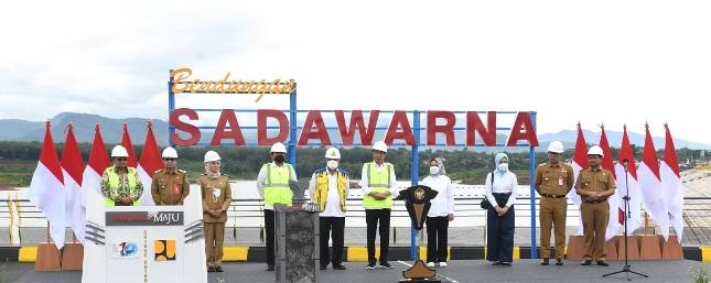Presiden Jokowi Resmikan Bendungan Sadawarna di Kabupaten Sumedang