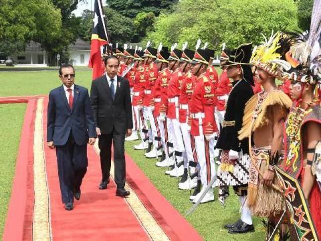 Presiden Jokowi Sambut Kunjungan Resmi PM Timor-Leste Taur Matan Ruak di Istana Bogor