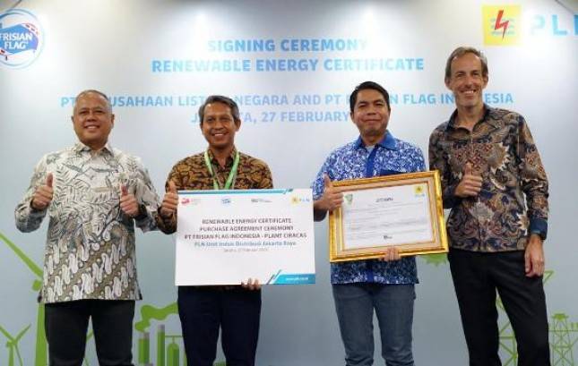 Dukung Pencapaian Net Zero Emisi Karbon, PT Frisian Flag Indonesia Gunakan Energi Terbarukan dari PLN 