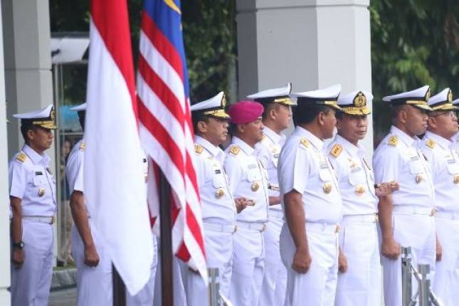 Dankormar Mayjen TNI Mar Widodo Dwi Purwanto Hadiri Acara Penyambutan Panglima Tentera Laut Diraja Malaysia 