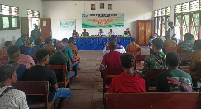 Satgas Yonif 143/TWEJ Sukseskan Musrenbang Distrik Towe Tahun 2023