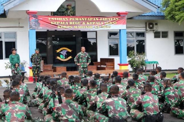 Tingkatkan Kemampuan dan Naluri tempur Korps Marinir Gembleng Para Kepala Seksi dan Kepala Regu 