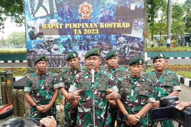 Pangkostrad Letnan Jenderal TNI Maruli Simanjuntak Pimpin Rapim dan Apel Komandan Satuan Kostrad TA 2023 Terpusat 