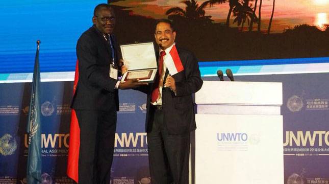 Wow! Indonesia Raih 2 Penghargaan Sekaligus di Ajang UNWTO 2017