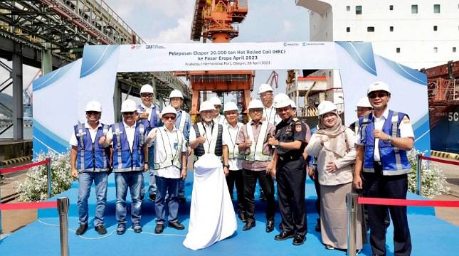 Bersama Mendag Zulkifli, KRAS Lepas Ekspor 30.000 Ton Baja ke Italia