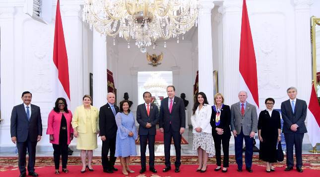 Presiden Jokowi Terima Kunjungan Kongres AS, Bahas Kemitraan Setara dan Kerja Sama Ekonomi