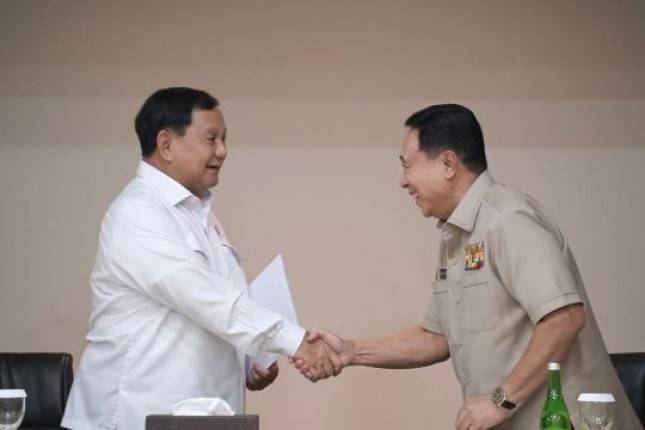 Kunjungi Para Purnawirawan Polri, Menhan Prabowo SubiantoBerpesan Jaga Kerukunan dan Ketenangan Bangsa