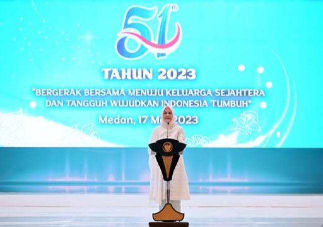 Ibu Iriana Joko Widodo dan Anggota OASE KIM Hadiri Peringatan HKG PKK Ke-51 Tahun 2023