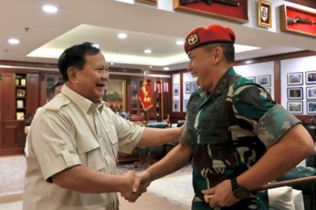 Menhan Prabowo Subianto Terima Danjen Kopassus, Beri Saran Agar Kopassus Tetap jadi Kebanggaan Negara