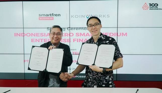 Smartfren Business dan KoinWorks Tandatangani MoU untuk Pembiayaan Usaha Mikro Kecil dan Menengah Indonesia