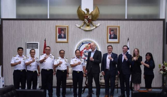 Kepala Bakamla RI Laksdya TNI Dr. Aan Kurnia Terima Kunjungan Direktur INL Enforcement 