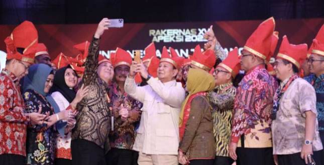 Menhan Prabowo Subianto Bicara di Rakernas Apeksi XVI 2023 Makassar, Tegaskan Pentingnya Hilirisasi