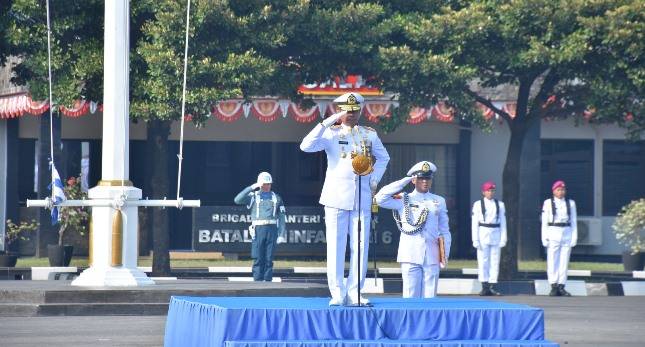 Wadan Kormar Pimpin Upacara Peringatan HUT Ke 78 Republik Indonesia