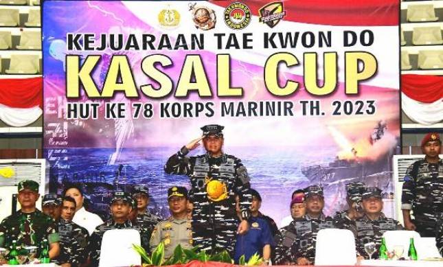 Sambut HUT Marinir ke 78, KASAL Buka Kejuaraan Taekwando