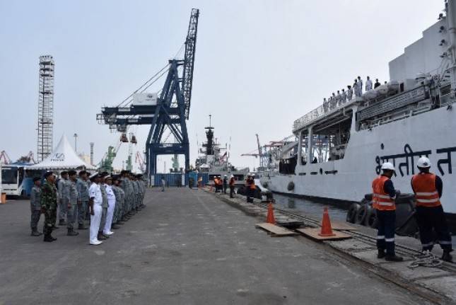 Bakamla RI Lepas Kepulangan Indian Coast Guard Ship Samudra Prahari