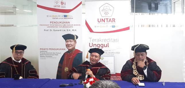 Fakultas Hukum Universitas Tarumanagara Kembali Kukuhkan Guru Besar Bidang Hukum Bisnis