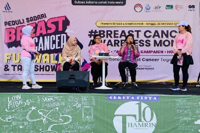 Dharma Wanita Pam Jaya Cegah Kanker Payudara di Fun Walk
