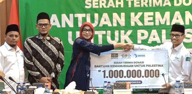 LazisNU Salurkan Bantuan Danone Indonesia Untuk Palestina
