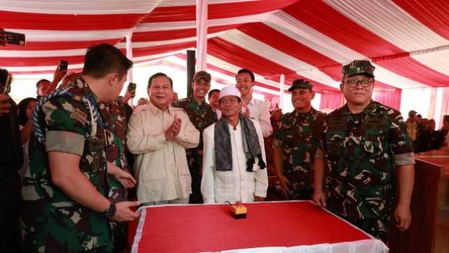 Menhan Prabowo Subianto Resmikan 15 Titik Sumur Bor Bantuan Kemhan-Unhan di Banten dan Jabar