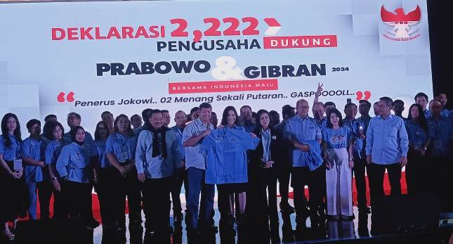 2.222 Pengusaha Bela Bangsa Deklarasi Usung Prabowo-Gibran Menang Satu Putaran