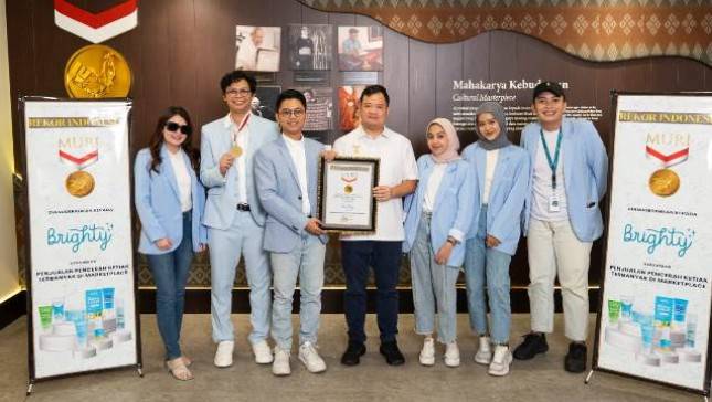 Brand Brighty Indonesia Sukses Pecahkan Rekor Muri Penjualan Pencerah Ketiak Terbanyak di Marketplace