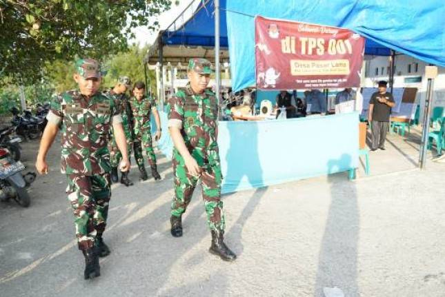 Pastikan Pemilu Aman dan Damai, Danrem 012/TU Tinjau Langsung di TPS
