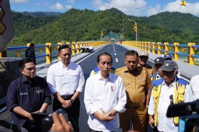 Perkuat Lumbung Pangan, Menteri  PUPR  Basuki Dampingi Presiden Resmikan Bendungan Lolak - Sulawesi Utara