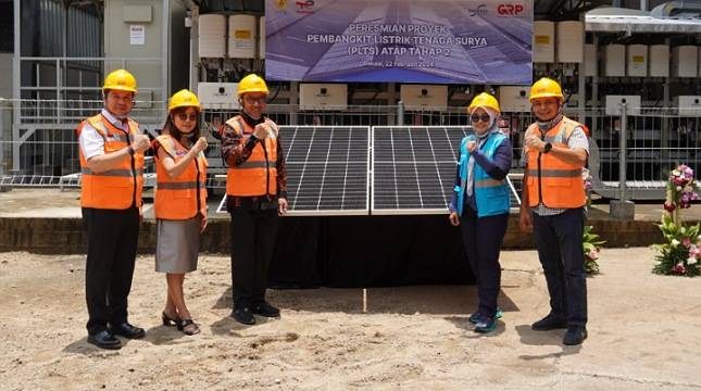 GRP Resmikan PLTS Atap Berkapasitas Total 9,3 MWp