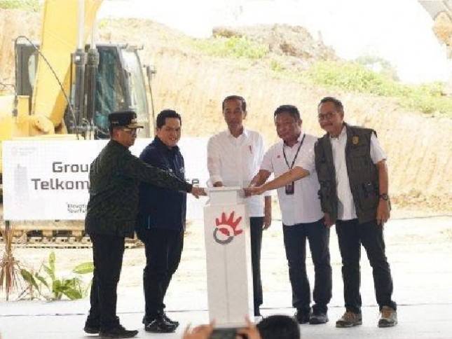 Presiden Groundbreaking Telkom Smart Office di IKN, Menteri BUMN: Akan Jadi Hub Telekomunikasi Nusantara