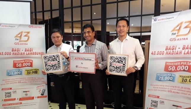 HUT ke 43 GS Astra Tebar Ribuan Hadiah Hingga 43 Ribu Voucher Pulsa Gratis
