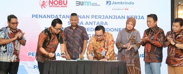 Jamkrindo Teken Kerja Sama Penjaminan KUR dengan Bank Nobu