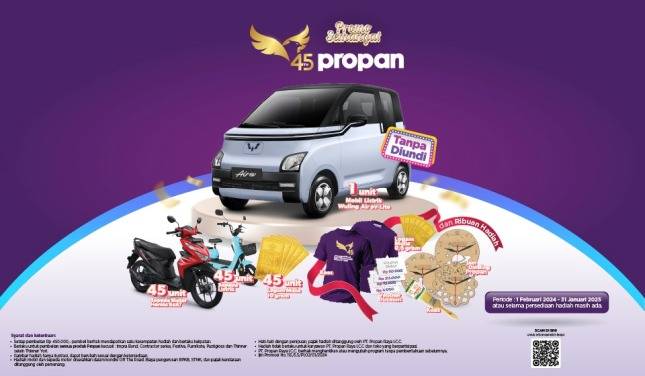 Tanpa Diundi, Beli Cat Propan Bisa Dapat Logam Mulia Hingga Mobil Listrik