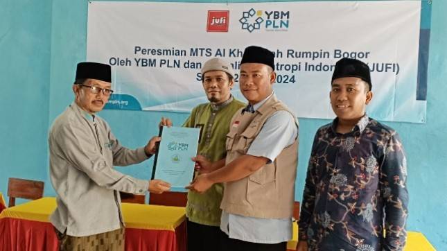 YBM PLN Bersama JUFI Resmikan Bantuan Renovasi MTS Al Khoeriyah
