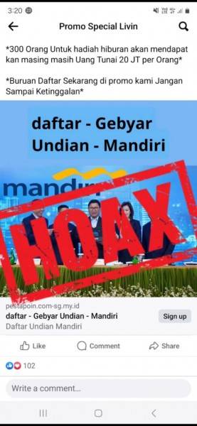 Bank Mandiri Himbau Nasabah Hati-Hati Modus Penipuan Berkedok Undian Berhadiah