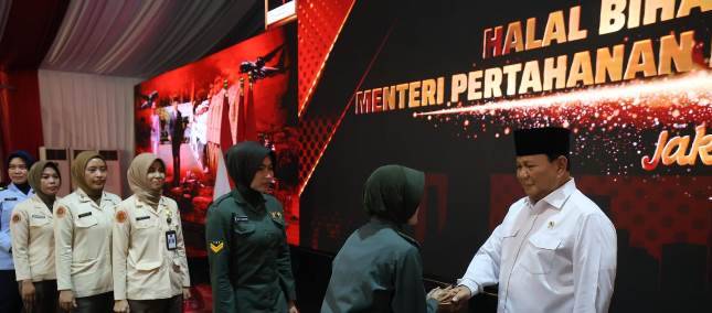 Menhan Prabowo Subianto Gelar Acara Halal Bihalal dan Pengarahan Pegawai Kemhan