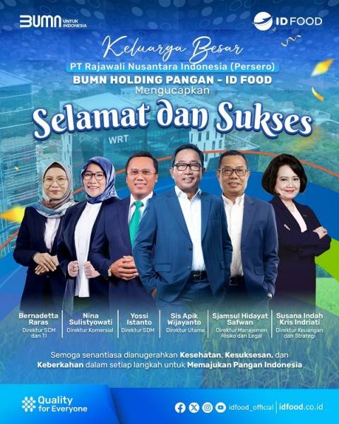 Tetapkan Direktur Utama dan Jajaran Direksi, Kementerian BUMN Lakukan Perubahan Susunan Direksi ID FOOD