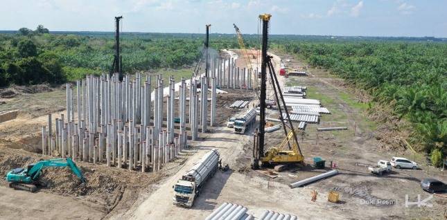 Hutama   Karya Kerjakan 2 Junction di  Jalan Tol Simatera  Rampung  Tahun Depan