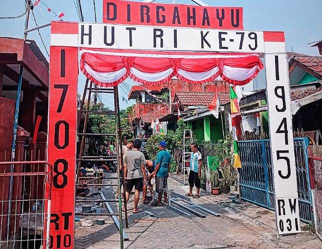 Jelang HUT RI ke-79, Warga Bersolek Bikin Kampung Makin Cantik dan Bersih 